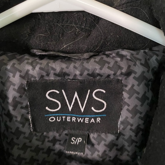 BLACK BUTTON UP COAT SIZE SMALL SWS - Picture 6 of 8